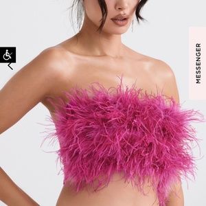 FENELLA  Wishlist HOT PINK TRIMMED BANDEAU